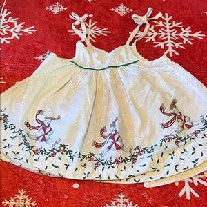 Festive White Kids Costume Smock